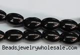 CJB52 15.5 inches 10*14mm rice natural jet gemstone beads