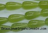 CKA105 15.5 inches 10*20mm teardrop Korean jade gemstone beads