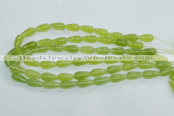 CKA105 15.5 inches 10*20mm teardrop Korean jade gemstone beads