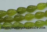 CKA106 15.5 inches 8*12mm teardrop Korean jade gemstone beads