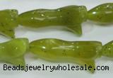 CKA110 15.5 inches 16*35mm flower Korean jade gemstone beads