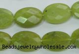 CKA118 15.5 inches 15*20mm faceted oval Korean jade beads