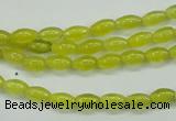 CKA15 15.5 inches 4*6mm rice Korean jade gemstone beads