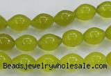 CKA17 15.5 inches 8*10mm rice Korean jade gemstone beads