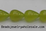 CKA213 15.5 inches 13*18mm teardrop Korean jade gemstone beads