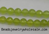 CKA218 15.5 inches 8mm faceted round Korean jade gemstone beads