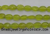 CKA241 15.5 inches 6*8mm oval Korean jade gemstone beads