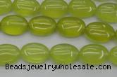 CKA244 15.5 inches 10*14mm oval Korean jade gemstone beads