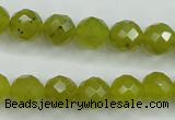 CKA27 15.5 inches 10mm faceted round Korean jade gemstone beads