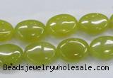 CKA33 15.5 inches 12*16mm oval Korean jade gemstone beads