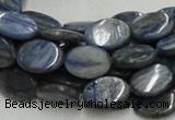 CKC08 16 inches 8*10mm flat oval natural kyanite beads wholesale