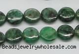 CKC108 16 inches 12mm flat round natural green kyanite beads wholesale