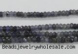 CKC215 15.5 inches 3*4mm faceted rondelle natural kyanite beads