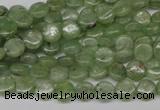 CKC251 15.5 inches 6mm flat round natural green kyanite beads