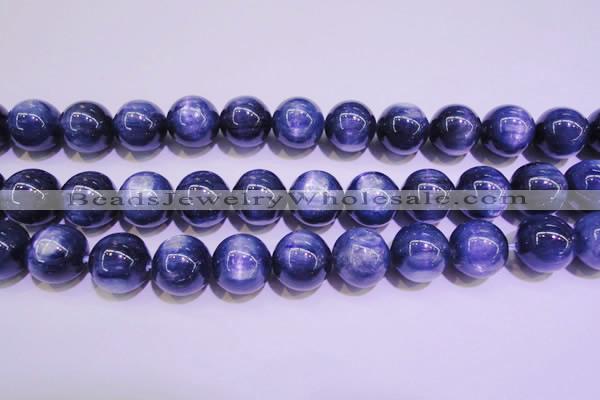 CKC428 15.5 inches 14mm round AAA grade natural blue kyanite beads