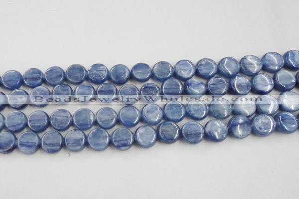 CKC511 15.5 inches 8mm flat round natural Brazilian kyanite beads