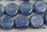 CKC512 15.5 inches 10mm flat round natural Brazilian kyanite beads