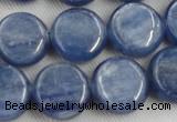 CKC513 15.5 inches 12mm flat round natural Brazilian kyanite beads