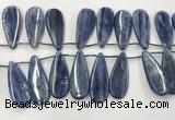 CKC554 Top drilled 12*30mm flat teadrop natural kyanite beads