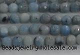 CKC701 15.5 inches 6mm faceted round imitation blue kyanite beads