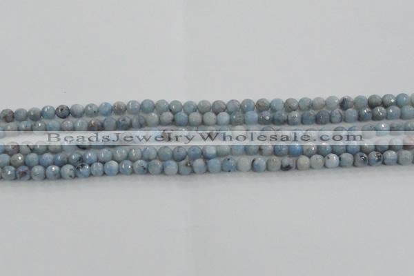 CKC701 15.5 inches 6mm faceted round imitation blue kyanite beads