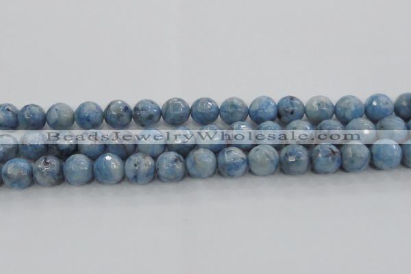 CKC705 15.5 inches 14mm faceted round imitation blue kyanite beads