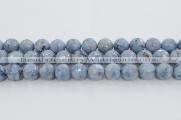 CKC707 15.5 inches 18mm faceted round imitation blue kyanite beads