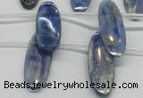 CKC76 Top drilled 10*30mm oval natural kyanite gemstone beads