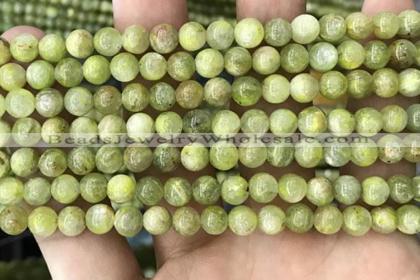 CKC766 15.5 inches 6mm round natural green kyanite beads