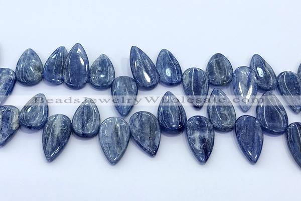 CKC820 15 inches 12*25mm - 14*28mm flat teardrop blue kyanite beads