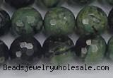 CKJ314 15.5 inches 12mm faceted round kambaba jasper beads