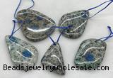 CKJ430 25*35mm - 40*55mm freeform k2 jasper slab pendants