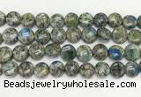 CKJ490 15.5 inches 11mm flat round natural k2 jasper beads