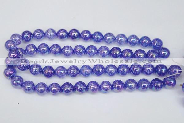 CKQ101 15.5 inches 6mm round AB-color dyed crackle quartz beads