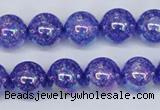 CKQ103 15.5 inches 10mm round AB-color dyed crackle quartz beads