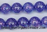 CKQ104 15.5 inches 12mm round AB-color dyed crackle quartz beads