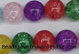 CKQ17 15.5 inches 16mm round dyed crackle quartz beads wholesale