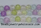 CKQ21 15.5 inches 6mm round dyed crackle quartz beads wholesale