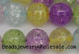 CKQ26 15.5 inches 16mm round dyed crackle quartz beads wholesale