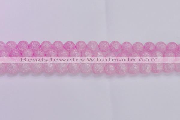 CKQ305 15.5 inches 14mm round dyed crackle quartz beads wholesale