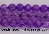 CKQ308 15.5 inches 6mm round dyed crackle quartz beads wholesale