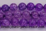 CKQ309 15.5 inches 8mm round dyed crackle quartz beads wholesale