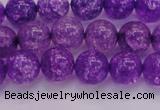 CKQ310 15.5 inches 10mm round dyed crackle quartz beads wholesale