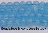 CKQ329 15.5 inches 6mm round dyed crackle quartz beads wholesale