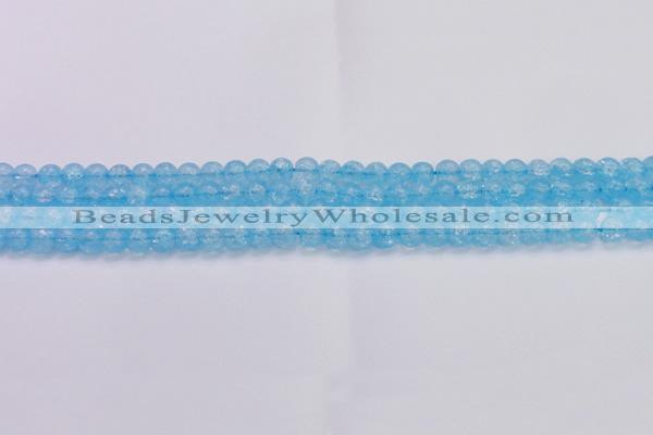 CKQ329 15.5 inches 6mm round dyed crackle quartz beads wholesale