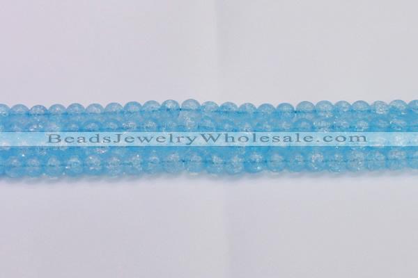 CKQ331 15.5 inches 10mm round dyed crackle quartz beads wholesale