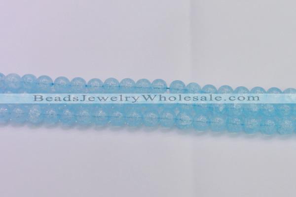 CKQ332 15.5 inches 12mm round dyed crackle quartz beads wholesale