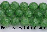 CKQ338 15.5 inches 10mm round dyed crackle quartz beads wholesale