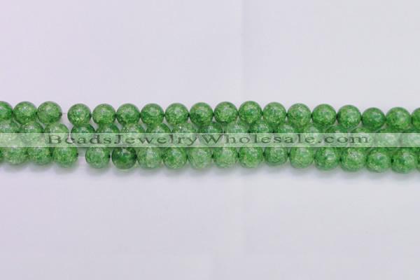 CKQ339 15.5 inches 12mm round dyed crackle quartz beads wholesale