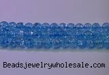 CKQ364 15.5 inches 12mm round dyed crackle quartz beads